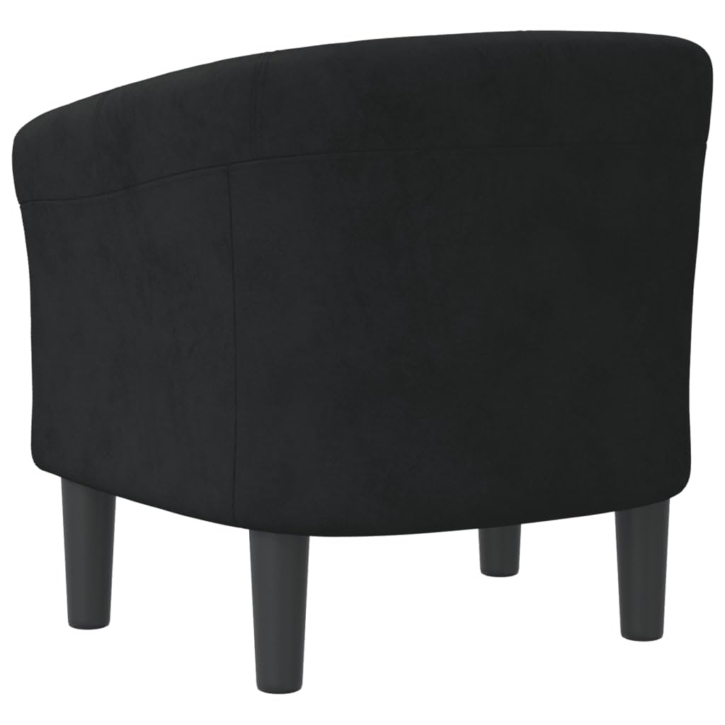 Generico Poltrona Cabriolet Nera in Velluto,Nero,11.3kg,356443