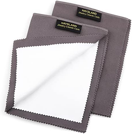 2 PCS Professional Polishing Cloth Large Jewelry Cleaning Cloths, 100% Cotton Multi-Layer Double-Sided Jewelry Cleaning Cloth for Gold Silver Platinum Jewelry