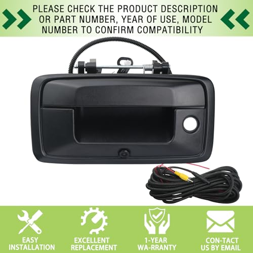 Image of Backup Camera Tailgate Handle Rear View Camera Liftgate Latch Handle with Keyhole Compatible with 2016-2019 Chevrolet Chevy Silverado GMC Sierra