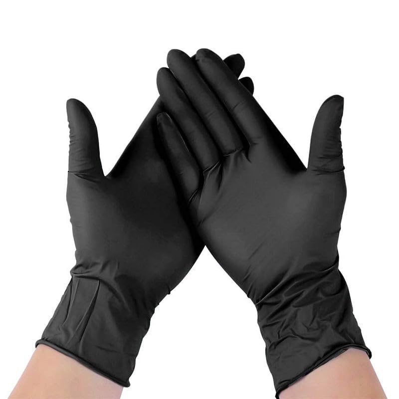 Jamboree!!! Black Disposable Gloves – 5 Pairs Pack, Nitrile Latex-Free Gloves for Cleaning, Cooking, Tattoo, Salon, Food Handling, and Multipurpose Use-image-6