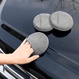 3 Pack Round Waxing Buffing Pads Polishing Sponges for Car Polishing Furniture Metal Auto Detailing Accessories(Grey)