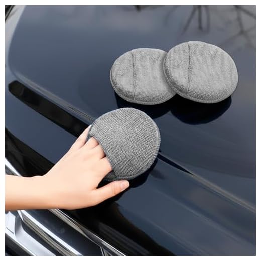 3 Pack Round Waxing Buffing Pads Polishing Sponges for Car Polishing Furniture Metal Auto Detailing Accessories(Grey)