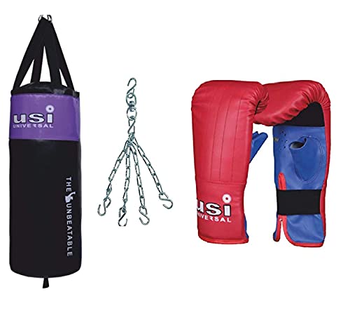 Sac de frappe 90 cm USI Crusher avec chaîne de suspension en acier pour entraînement de boxe à la maison