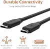 Cable cargador Amazon Basics USB-C a USB-C 4, 40 Gbps, video 8K, 240W, certificado USB-IF, compatible con Thunderbolt 4/3, para Apple iPhone 16/15, iPad, Samsung Galaxy, tablets, laptops, 1 metro, negro 8
