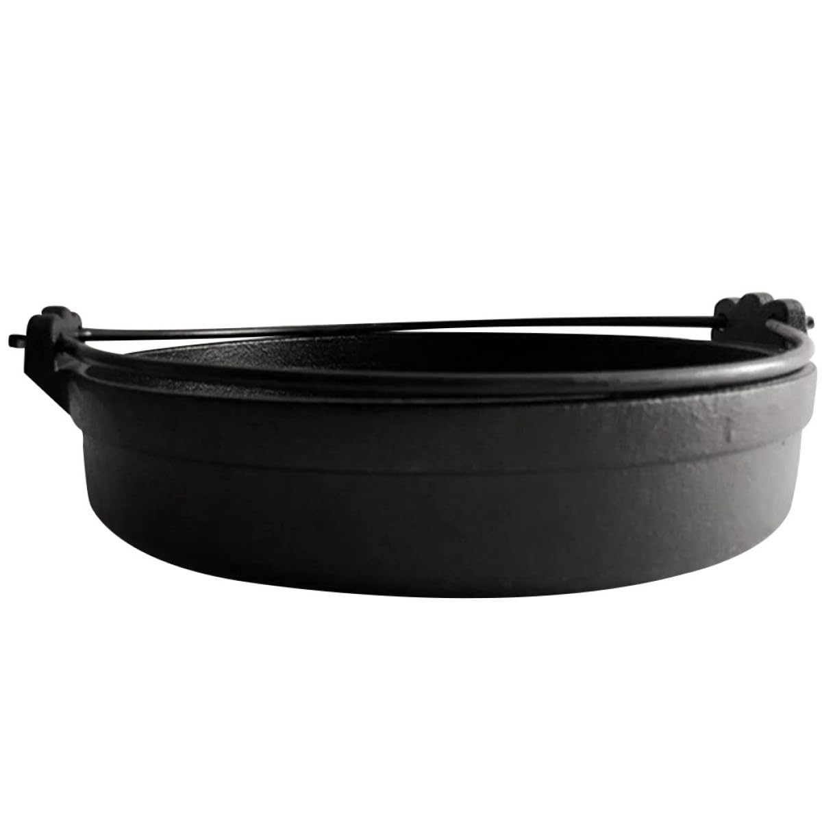 Wok poêle en fer épais 18 cm COLLBATH double poignées pour pot sec et sukiyaki