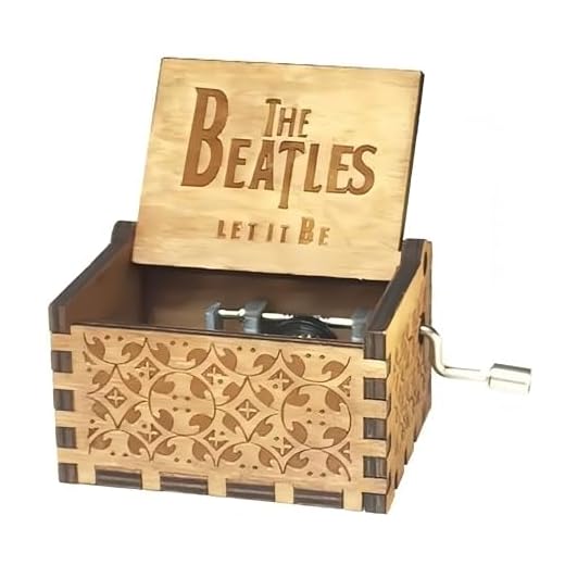 Cuzit Antiguo tallado The Beatles tema caja de música regalo de cumpleaños fiesta suministro mano manivela juguete musical de madera