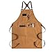Fartuch Stolarki Dla Mężczyzn I Kobiet, Fartuch Roboczy Wytrzymałego, Woskowany Płócienne Wodoodporne Fartuch (Color : Brown, Size : XL)