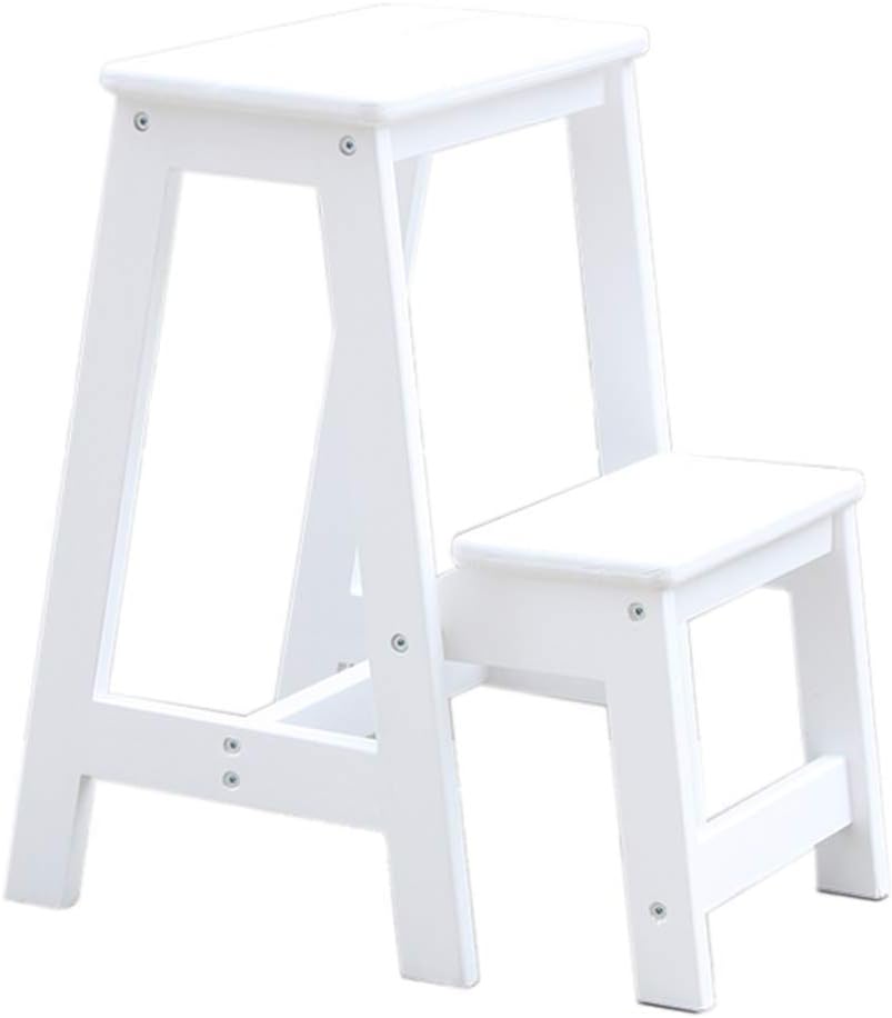 CHEWYNP Easy and Convenient Folding Step Stool,Folding Chair Wooden Ladder Staircase Stepladder Stairway Chair for Home Fold up Library/Kitchen/Office Steps Max Load 100Kg,Step Stool with