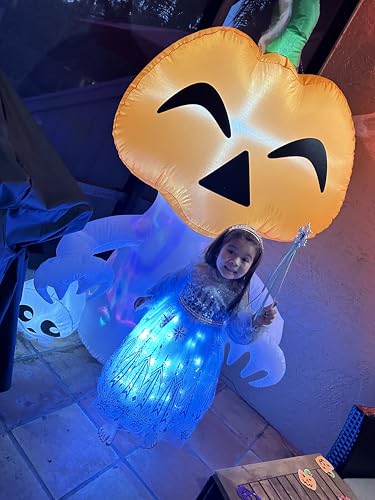 Vestido de Princesa con luces LED para niñas miniatura 3
