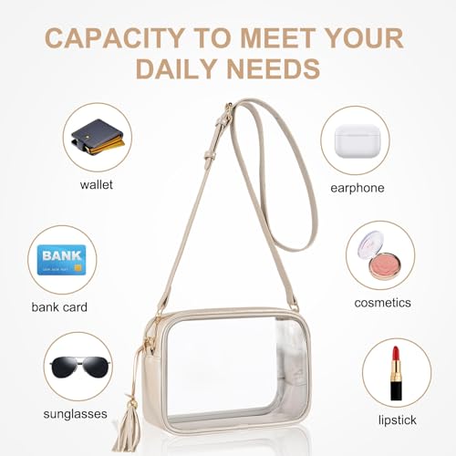 Clear Bag for Stadium Approved 12x12x6, Purse for Women Crossbody Bag for Stadium Concert Sport Festival3