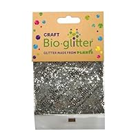 Craft Biodegradable Glitter, 20g, Christmas Decorations, Reindeer Food, Chunky Glitter, Arts and Crafts for Kids, Card Making, Candle Making, Eco-Friendly - Silver