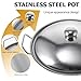 Imagen de Abaodam Olla de Acero Inoxidable Doble Asa y Tapa Segura para Uso Doméstico Calentamiento Rápido
