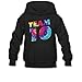 Aliensee Youth Colorful Team 10 Hoodie Sweatshirt Suitable for 10-15yr old M Black