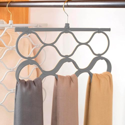 Cintres et porte-accessoires plastique gris au design épuré