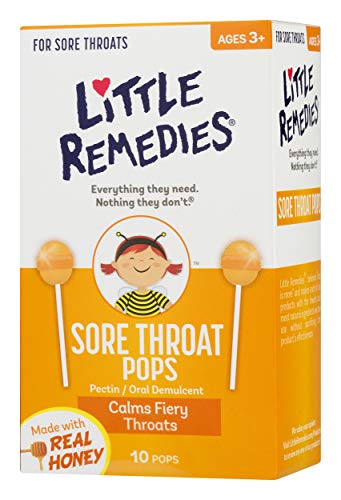 Little Remedies Sore Throat Pops, Made With Real Honey, 10 Count, 3 Pack #TOP6