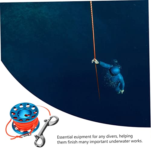 Carrete de buceo portátil YARNOW de aluminio azul para explorar arrecifes 7