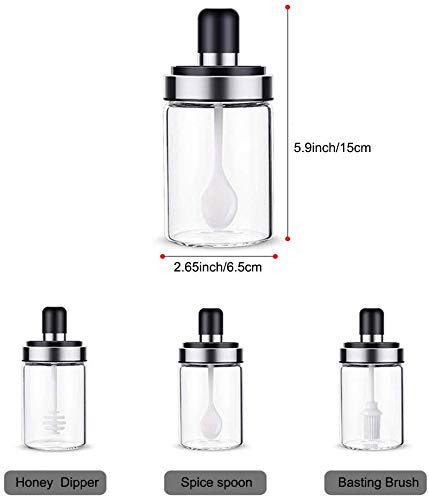 Femora-Borosilicate-Glass-Pickle-Ghee-Honey-Jar-Set-of-3-250-ML-1-Year-Warranty