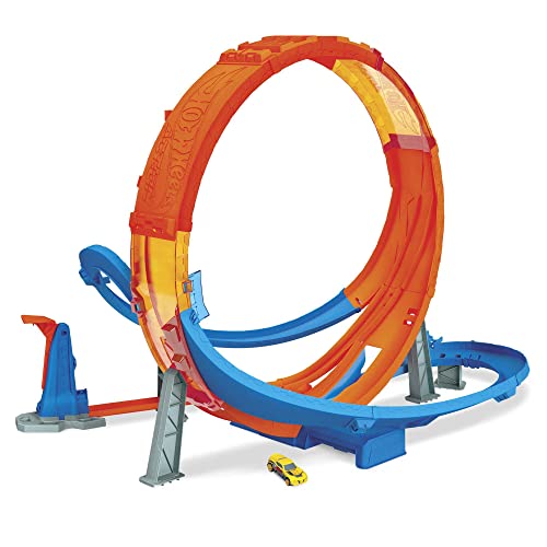 Hot Wheels Massive Loop Mayhem Track Set with Huge 28Inch Tall Track