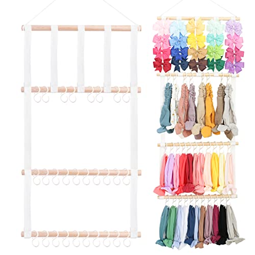 Image of TOKUFAGU Headband Holder Hair Bows Organizer for Baby GIrls,Bow Holder for Girls Hair Bows-Baby Headbands Hair Accessories Storage Organizer Wall Hanging Home Decor for Baby Girls Room
