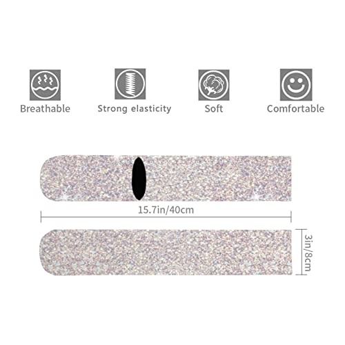 Aotose Mermaid Silver Glitter Sparkles Men's Athletic Ankle Socks Cushion Running Socks For Men&Women Cotton Socks Crew Socks, Black (11028) #TOP4