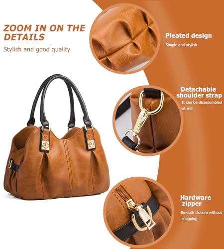 Set 4 pcs Bolsos Tote Retro para Mujer PU miniatura 6