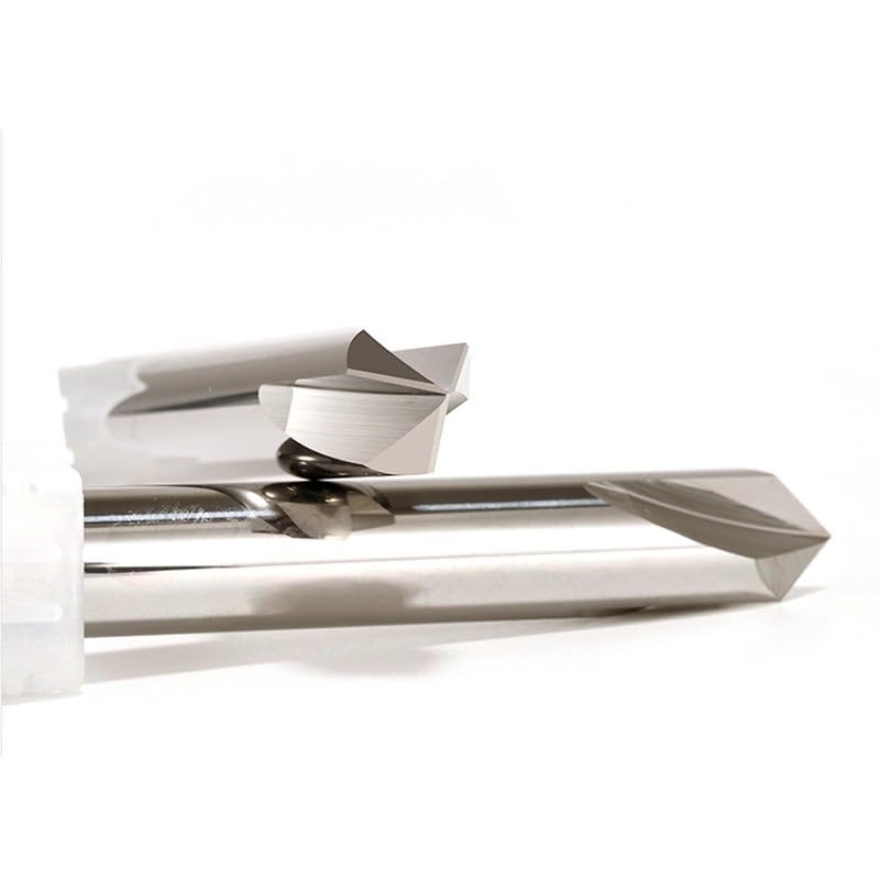 8mm 10mm Shank HRC65 3-Flute Tungsten Steel Carbide 60/90/120 Degrees Chamfer Milling Cutter CNC Router Bit Engraving Endmill Tools(90 Degree,BL-HRC65_8.0X8DX60L)