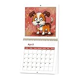 Wandkalender 2026, Hunde-Wochenplaner | Hundewand 2026 Kalenderplaner – für Termine, akademische Heimdekoration, Büro, Schule, Familie, Weihnachten, Neujahr