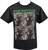 Short Sleeve Mens Black T-Shirt The Smiths Meat is Murder Army Helmet Vegan Morrissey S-5Xl