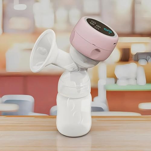 Image of Hands Free Breast Pump, Wearable Breastfeeding Pump, Lightweight Portable Electric Pump 4 Modes & 12 Suction Levels, Comfortable & Low Noise, 24mm Flange, 1 Pack Pink (VERTICAL)