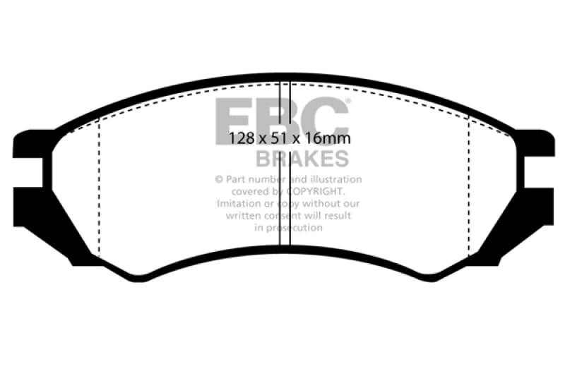 Image of EBC Brakes DP4839R Yellowstuff Street and Track Brake Pad ,Metallic