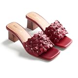 GIOSEPPO TANGUB, Talón Abierto Mujer, Rojo, 38 EU