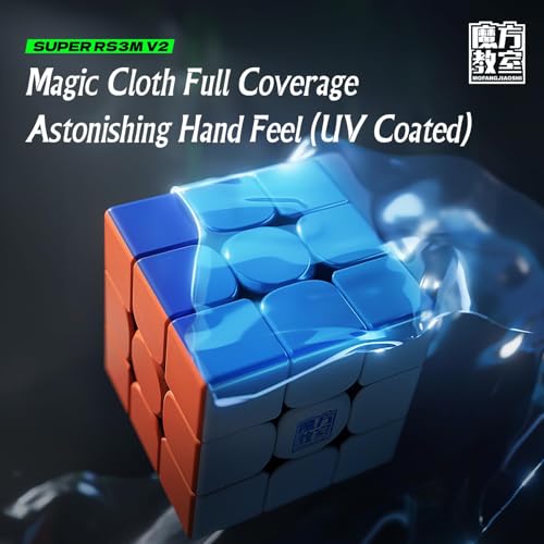 Image of Hawkister MoYu Super RS3 M V2 3x3 Cube - Magnetic MagLev Speed Cube, UV Coated, Fast & Adjustable