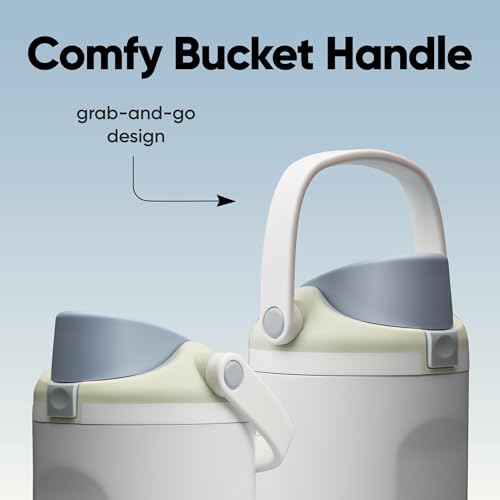 Image of Owala FreeSip Sway Insulated Stainless Steel Water Bottle with Two-Way Spout, Built-In Straw and Bucket Handle, Made for Travel, School, and Sports, 30oz, BPA Free, Leak Proof, Iced Breeze