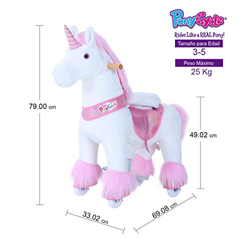 image for PonyCycle Ride on Horse for Toddlers 2-5 Size 3 Pink Unicorn Ride on T