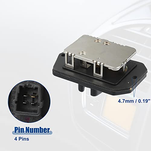 Image of ACROPIX HVAC Blower Motor Resistor Replacement Fit for Toyota Celica - Pack of 1 Black Silver Tone