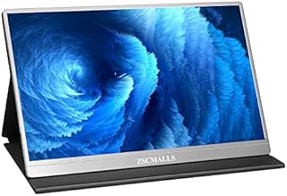 Narrow Frame Portable Monitor - ZSCMALLS 15.6 Inch 1080P FHD USB-C Laptop Monitor HDMI Computer Display HDR IPS Gaming Monitor Smart Cover, Speakers, for Laptop PC MAC Phone PS4/5 Xbox Switch