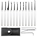 LINGSFIRE Kit Crochetage Serrure 16 Pièces - Lockpicking Tool Set en Acier Inoxydable Verrouillage Pick, pour Serruriers Débutant et Pro