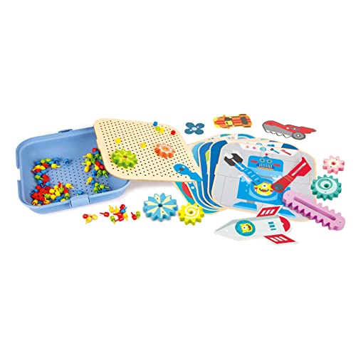 Hape Groovy-Go-Round Gears Playset for Kids 3Y+ - Educational Toy with Moving Parts, Storage Case Included