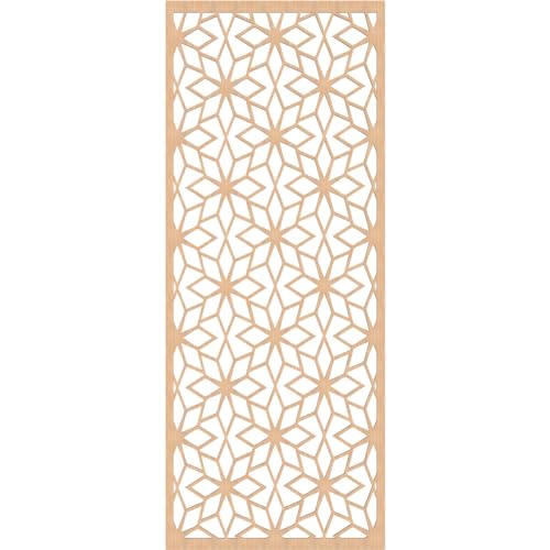 Image of Lake Decorative Pierced Fretwork Wood Wall Panels, 31 3 /8 inchW x 79 3 /8 inchH x 3 /8 inchT, Hickory