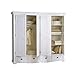 ACTUAL DIFFUSION Windsor Grande Armoire Penderie Blanche de Style Anglais, pin, Blanc, 54x212x195 cm