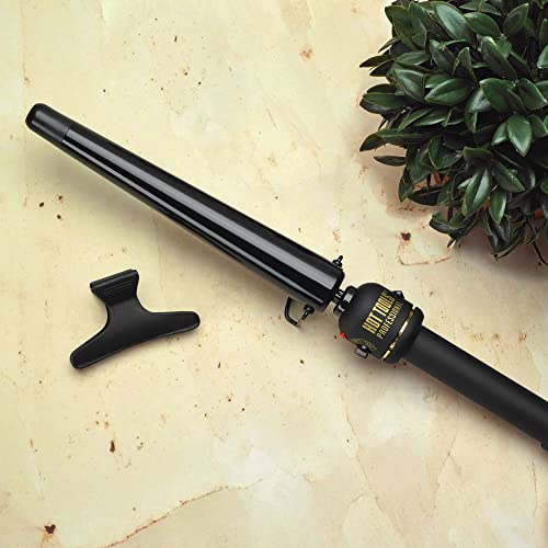 Hot Tools Professional Black Gold Xl Tapered Curling Wand For Long Lasting Curls Or Waves, 1 1/4 Inches #TOP4