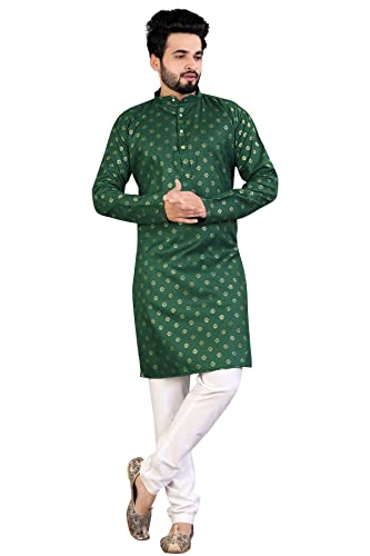 Image of Men's Printed Cotton Kurta