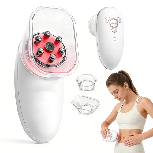 Cellugone 3.0 3 in1 Schröpfmassagegerät Cellulite Massagegerät mit EMS Schröpfmassage & Rotlicht Funktion Lipödem Massagegerät für Zur Gesichtsstraffung und Körperkonturierung (Weiß)