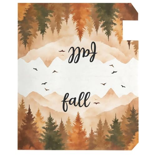Image of Wamika Hello Fall Forest Magnetic Mailbox Covers Autumn Pine Tree Mailbox Cover Over Size Full Magnet Garden Yard Porch Mail Boxes Cover Holiday Decorations 25 inch L x 21 inch W