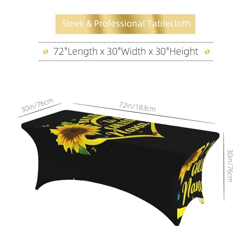 Nappe extensible tournesol 1,8m en élasthanne lavable pour table de buffet