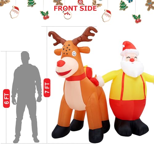 Christmas Outdoor Decorations,Inflatable Christmas Yard Decorations,Blow Up for Outdoor, Gift for Yard