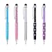 Produktbild QUALITÄT 2-in-1 Kapazitiver Touchscreen-Stylus und Kugelschreiber mit Swarovski-Kristallen. FREIE 5 NACHFÜLLUNG (BLAU, ROSA, LILA, SLIBER, SCHWARZ)