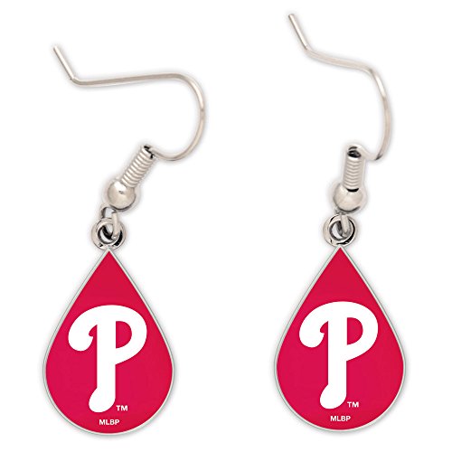 MLB Philadelphia Phillies Tear Drop Earrings, Large, Multi