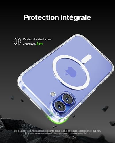 Coque iPhone 16 MagSafe Belkin fine avec protection antimicrobienne et antirayure - 3