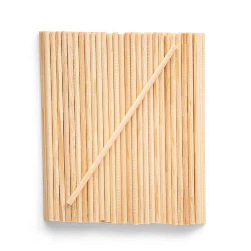 Mendi 25 bastoncini di legno rotondo 20 cm x 6 mm